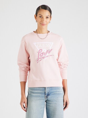 Felpa di GUESS in rosa: frontale