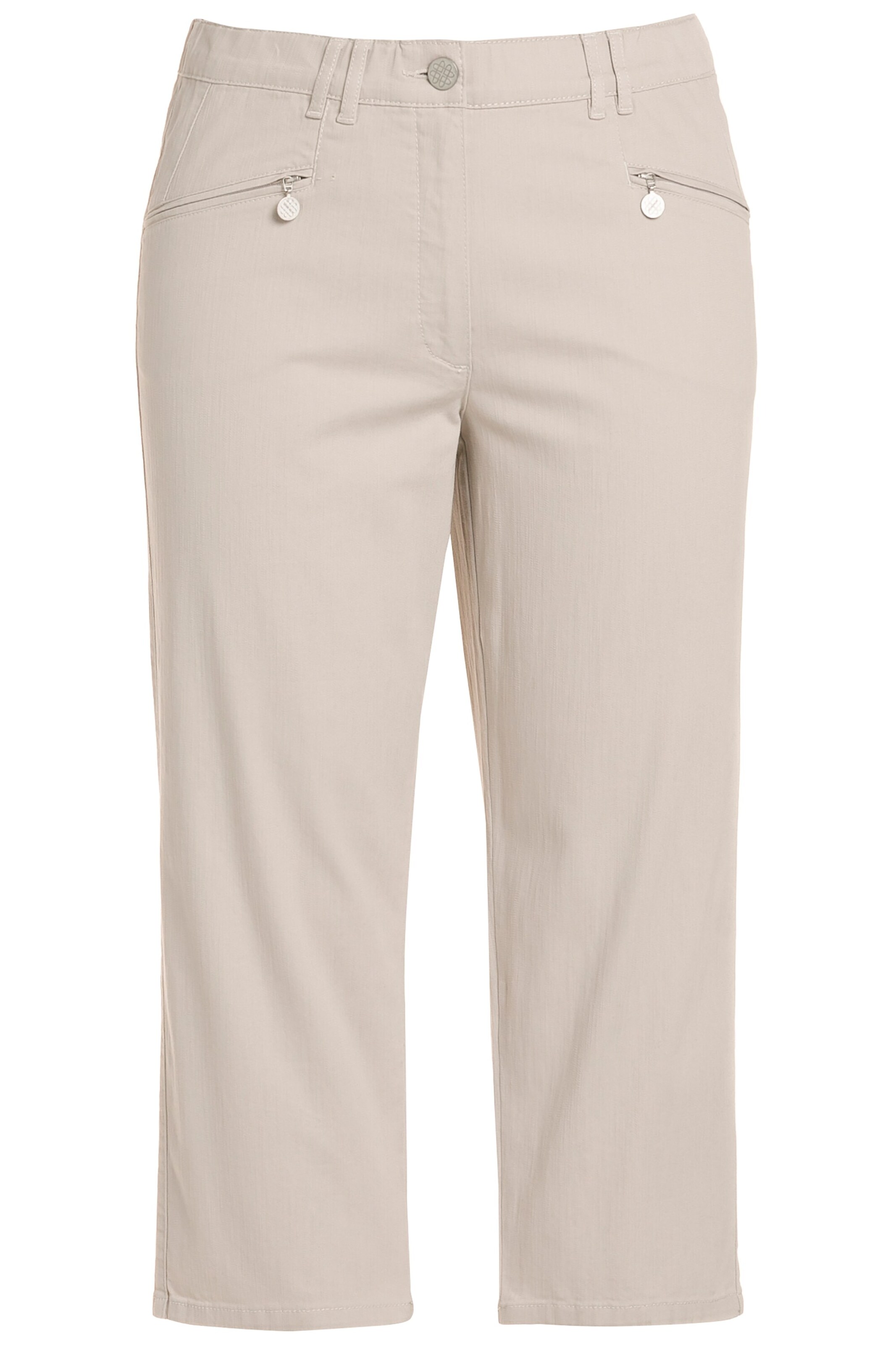 Ulla Popken Broek 'Mony' in Beige: voorkant