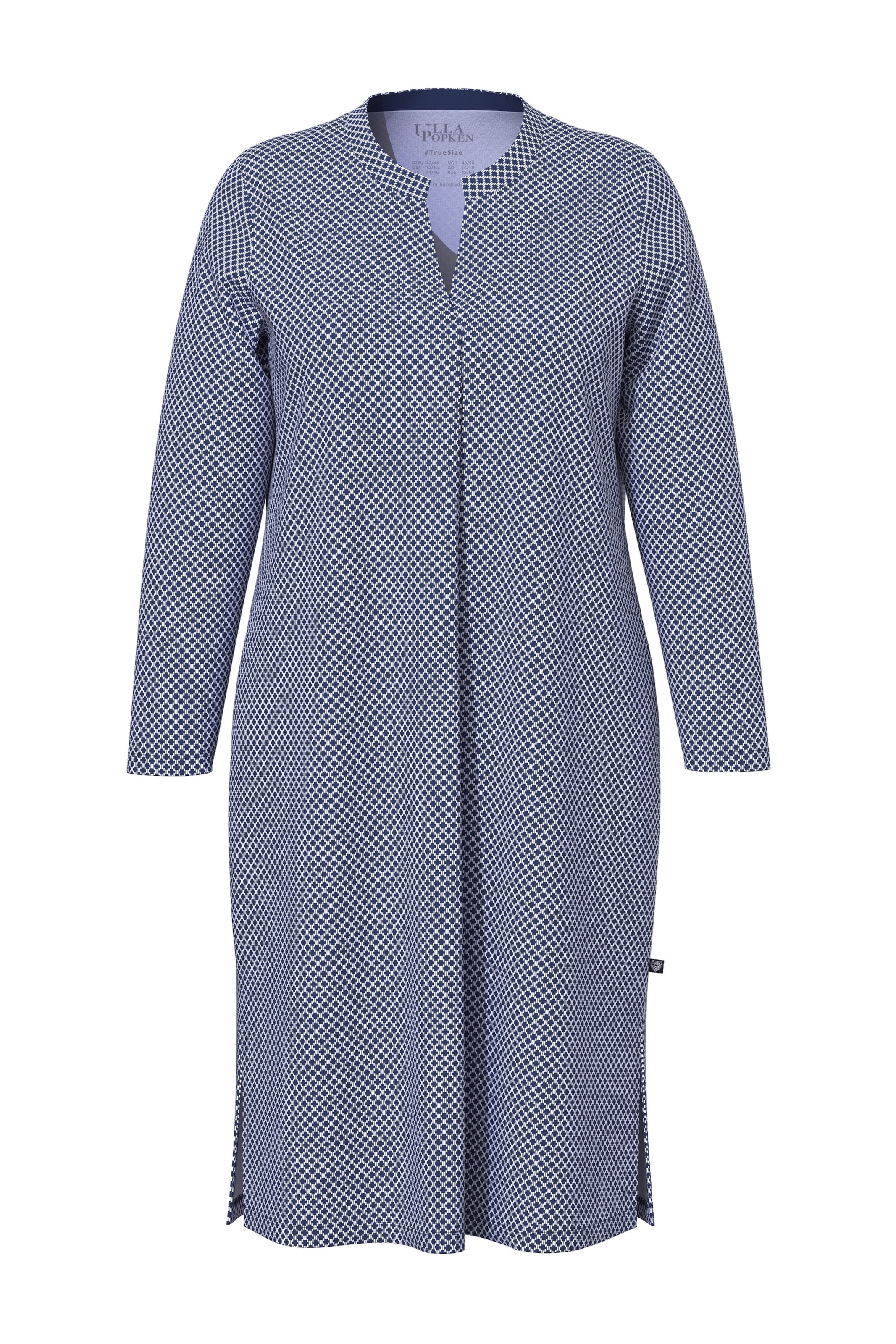 Ulla Popken Nachthemd in Blauw: voorkant