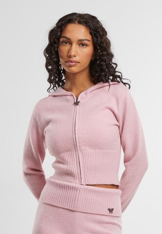 Felicious Strickjacke in Pink: Vorderseite