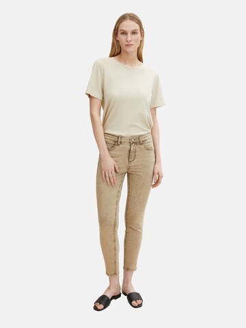 TOM TAILOR Skinny Jeans 'Alexa' in Beige: front