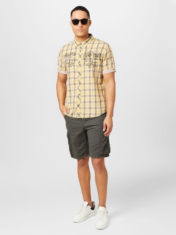 CAMP DAVID Regular fit Button Up Shirt 'Tree House' in Yellow