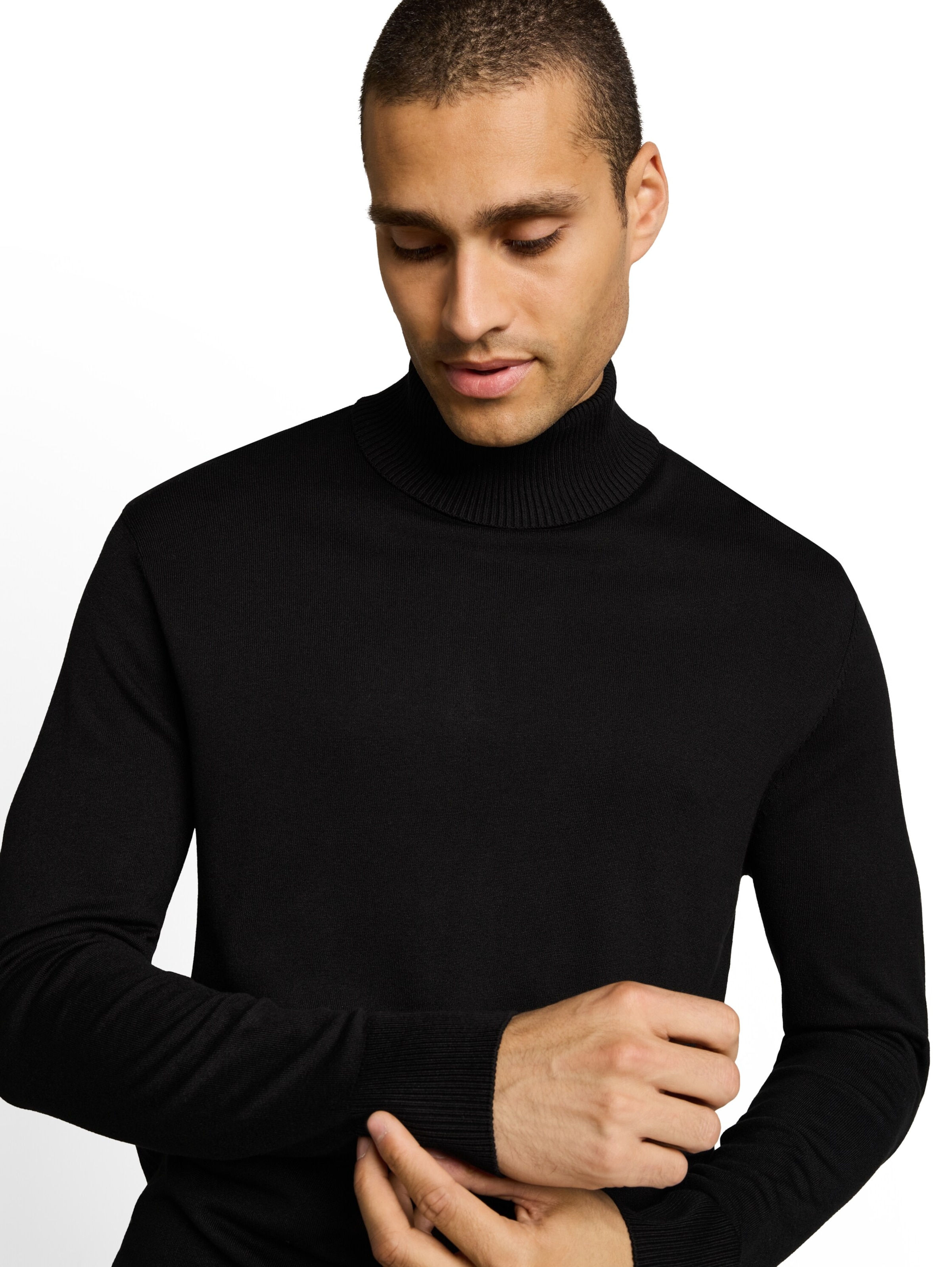 TOM TAILOR DENIM Sweater in Black