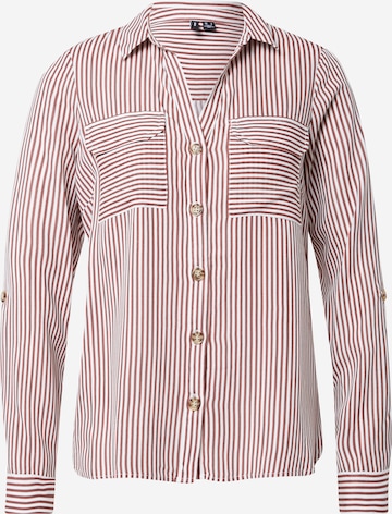 Camicia da donna 'Bumpy' di VERO MODA in marrone: frontale