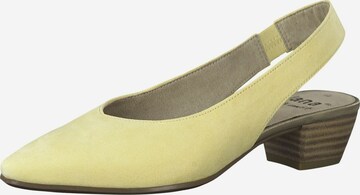 JANA Slingback Pumps in Yellow: front