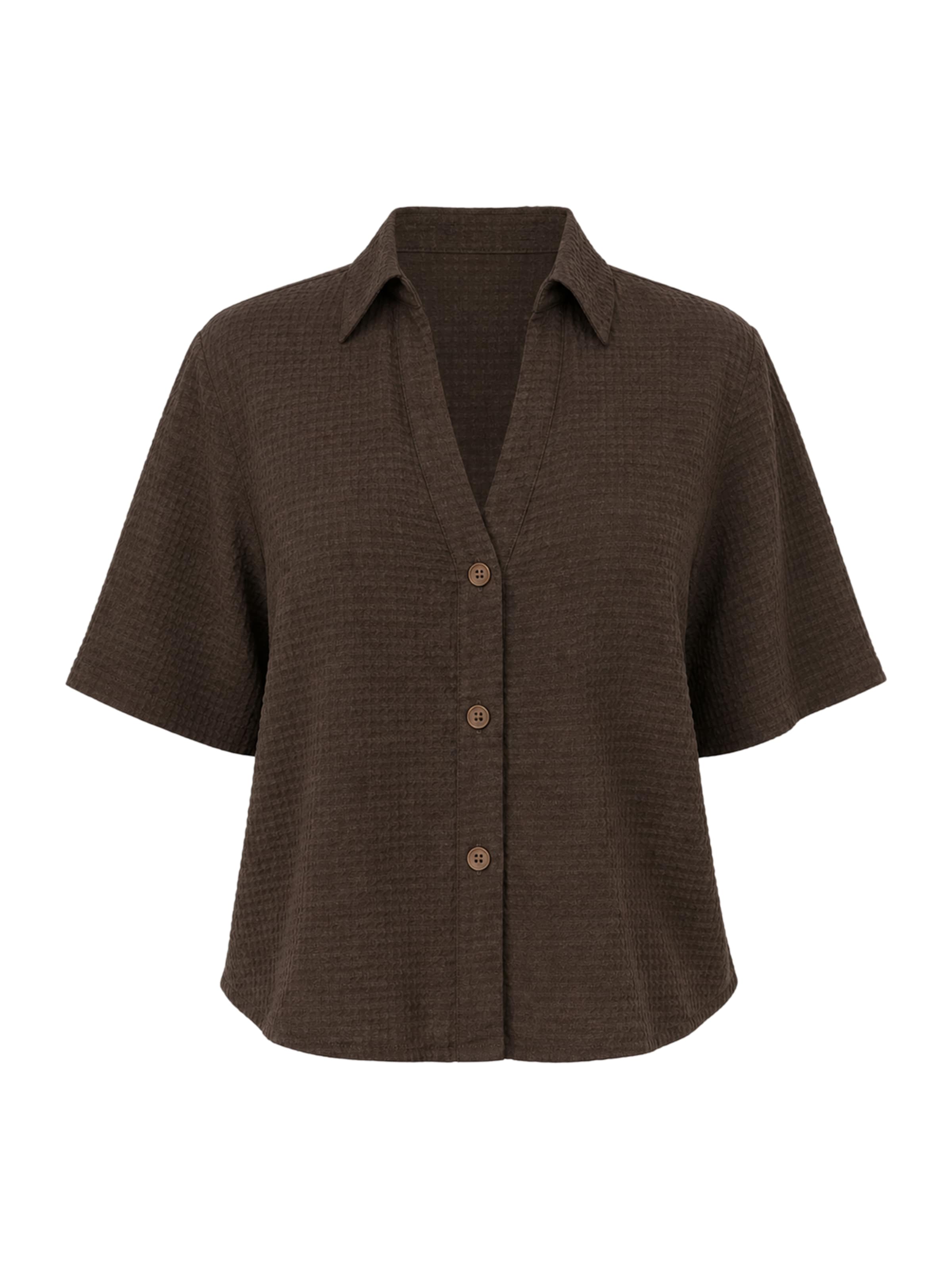 Camicia da donna di BRAVE SOUL in marrone: frontale
