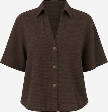 BRAVE SOUL Bluse in Braun: Vorderseite