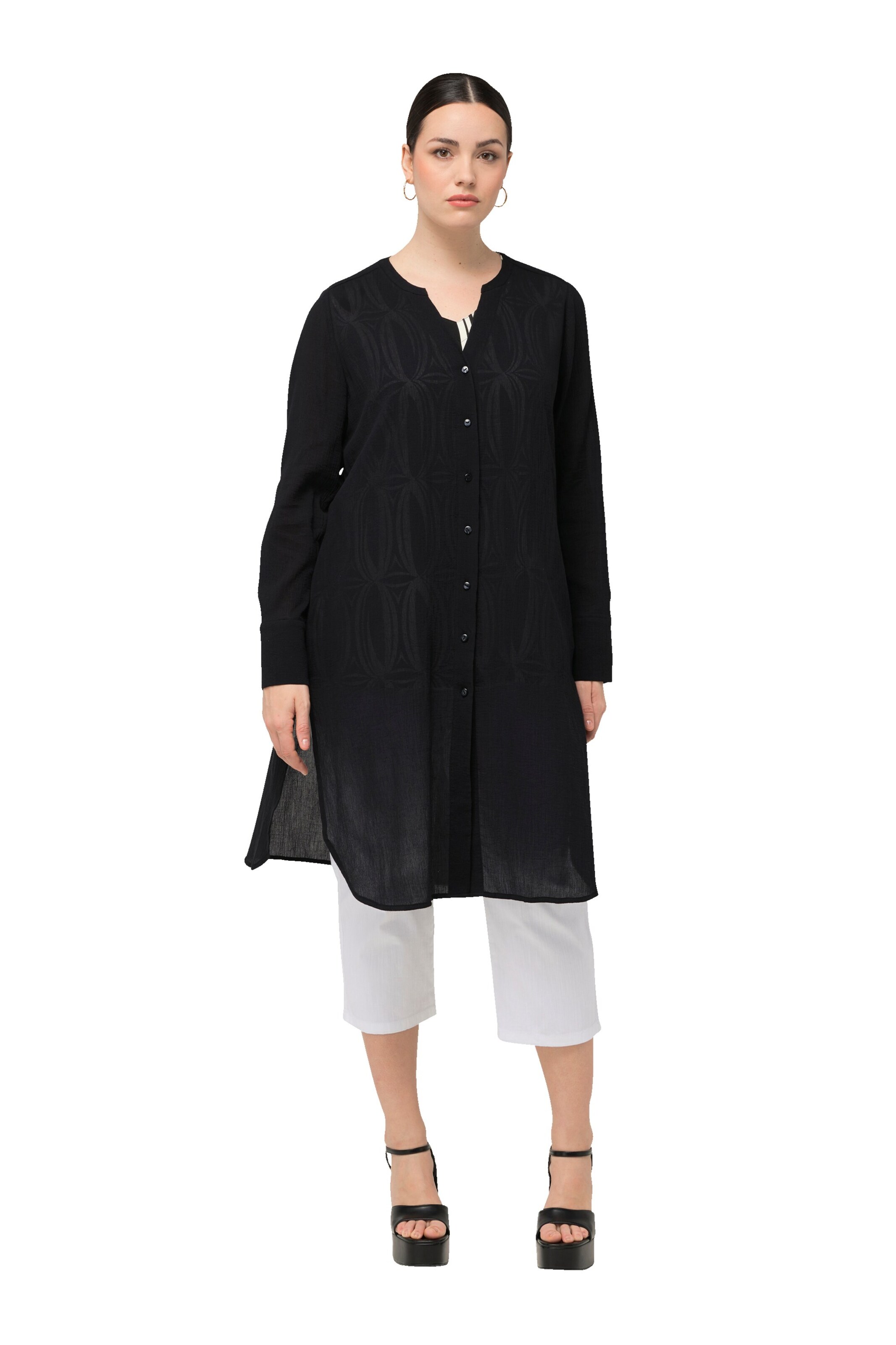 Ulla Popken Tuniek in Zwart: voorkant