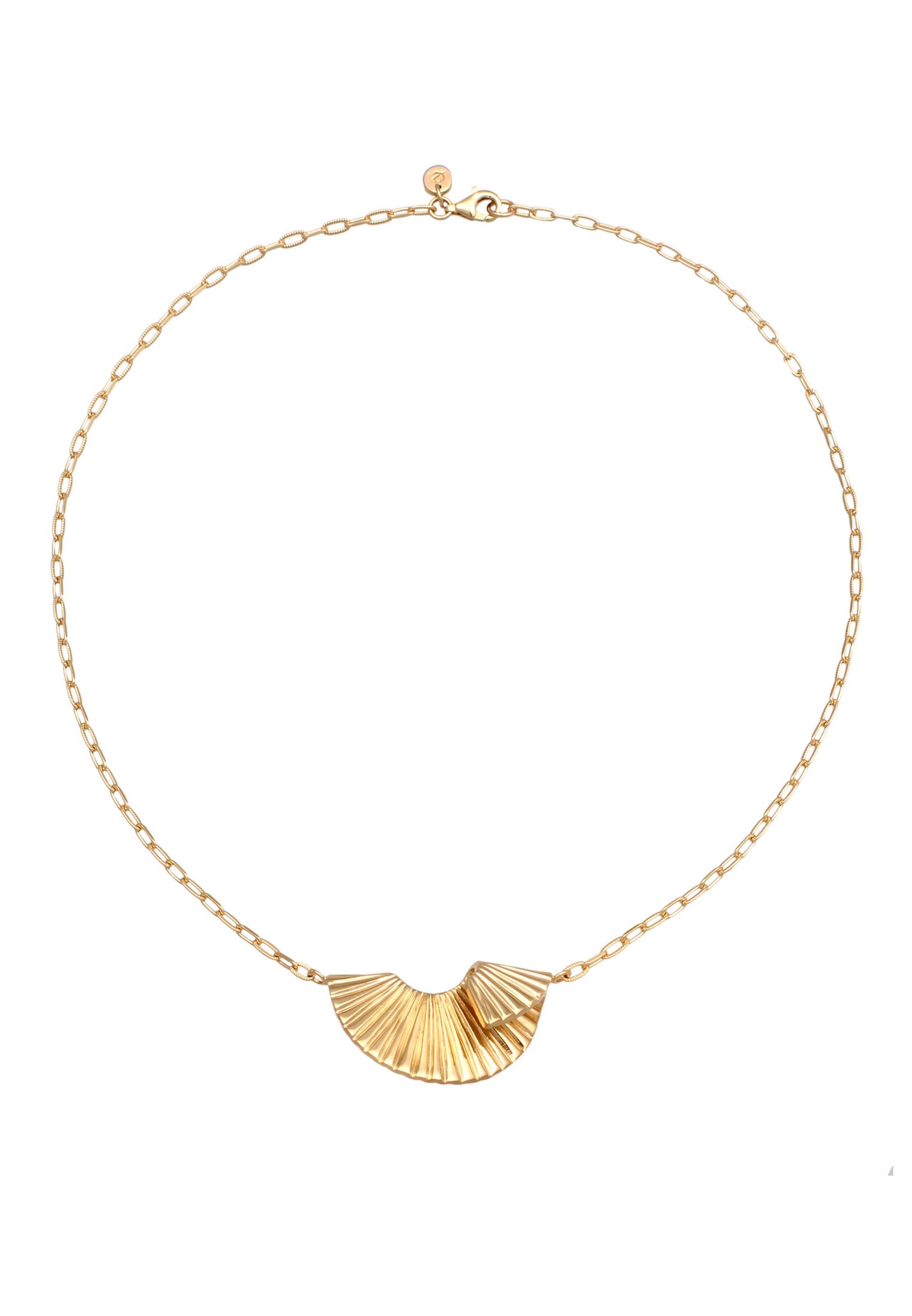 ELLI PREMIUM Ketting 'Organic' in Goud: voorkant