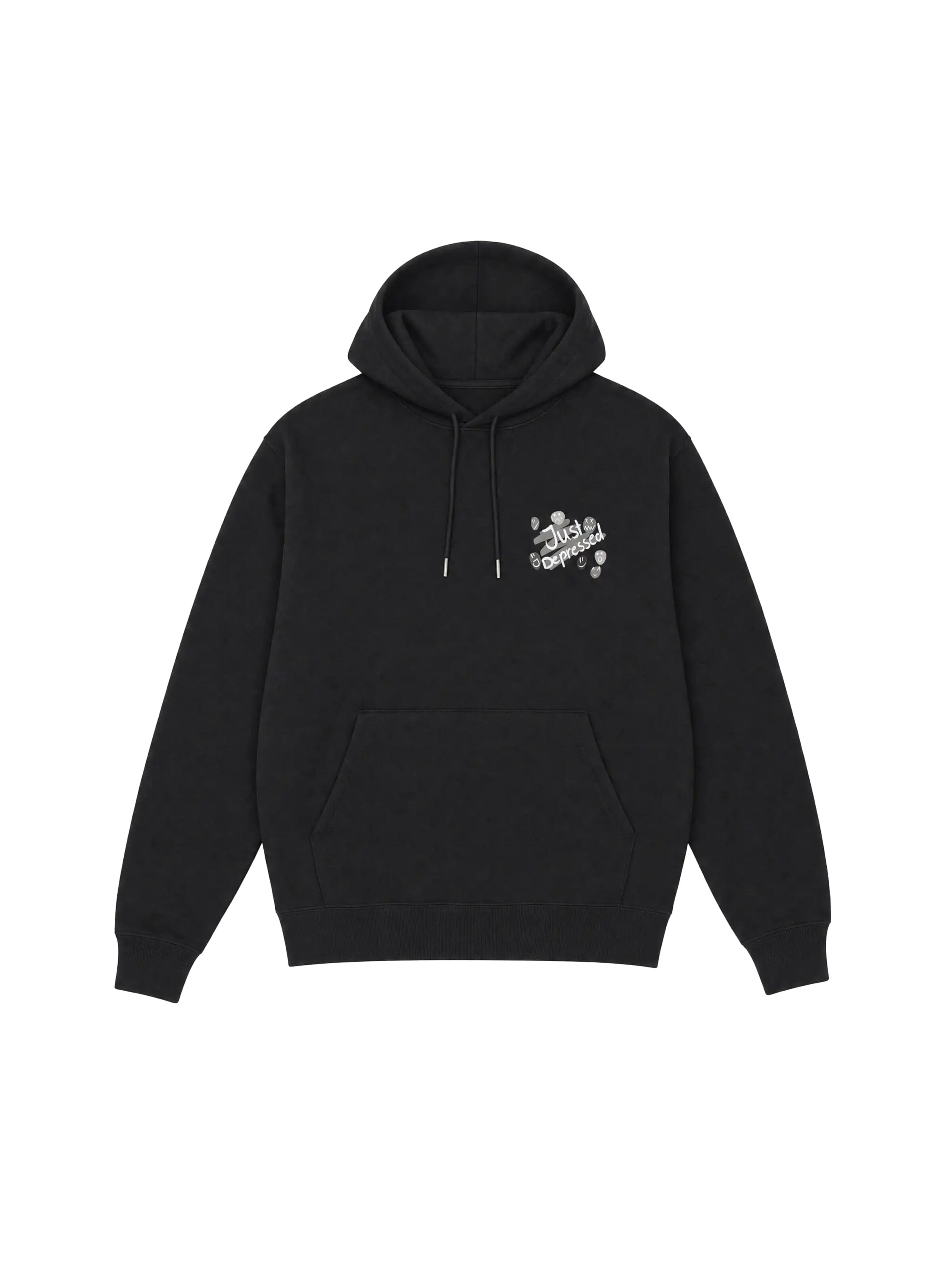 JustDepressed Clothing Sweatshirt 'Borderline - Hoodie' in Black