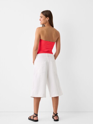 Bershka Bodi majica | rdeča barva