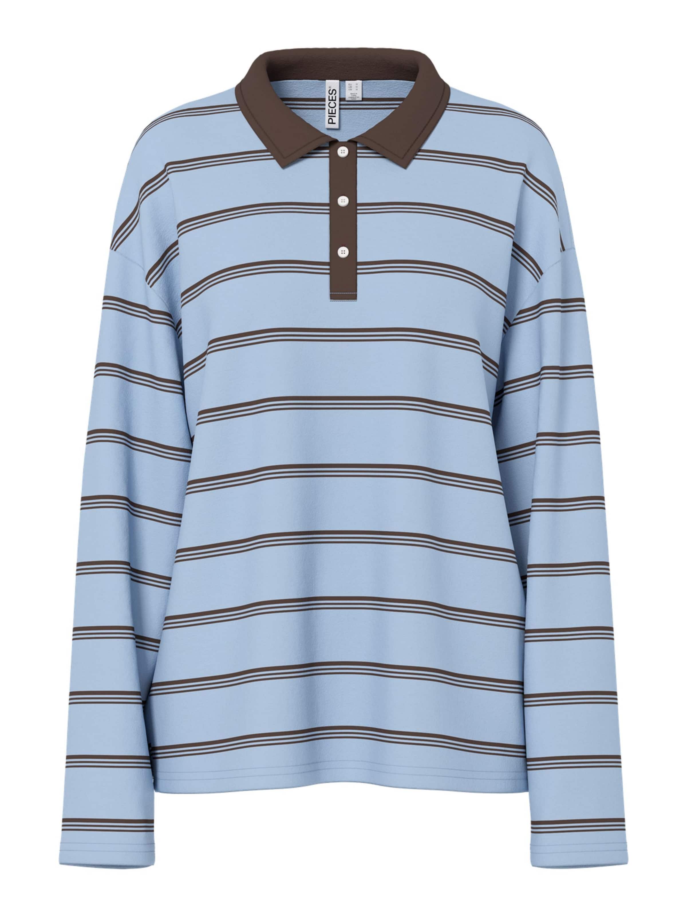 PIECES Shirt 'PCSadie' in Blauw: voorkant