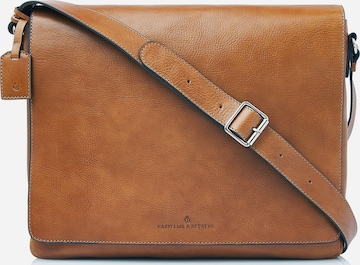 Borsa portadocumenti 'Mark' di Castelijn & Beerens in marrone: frontale