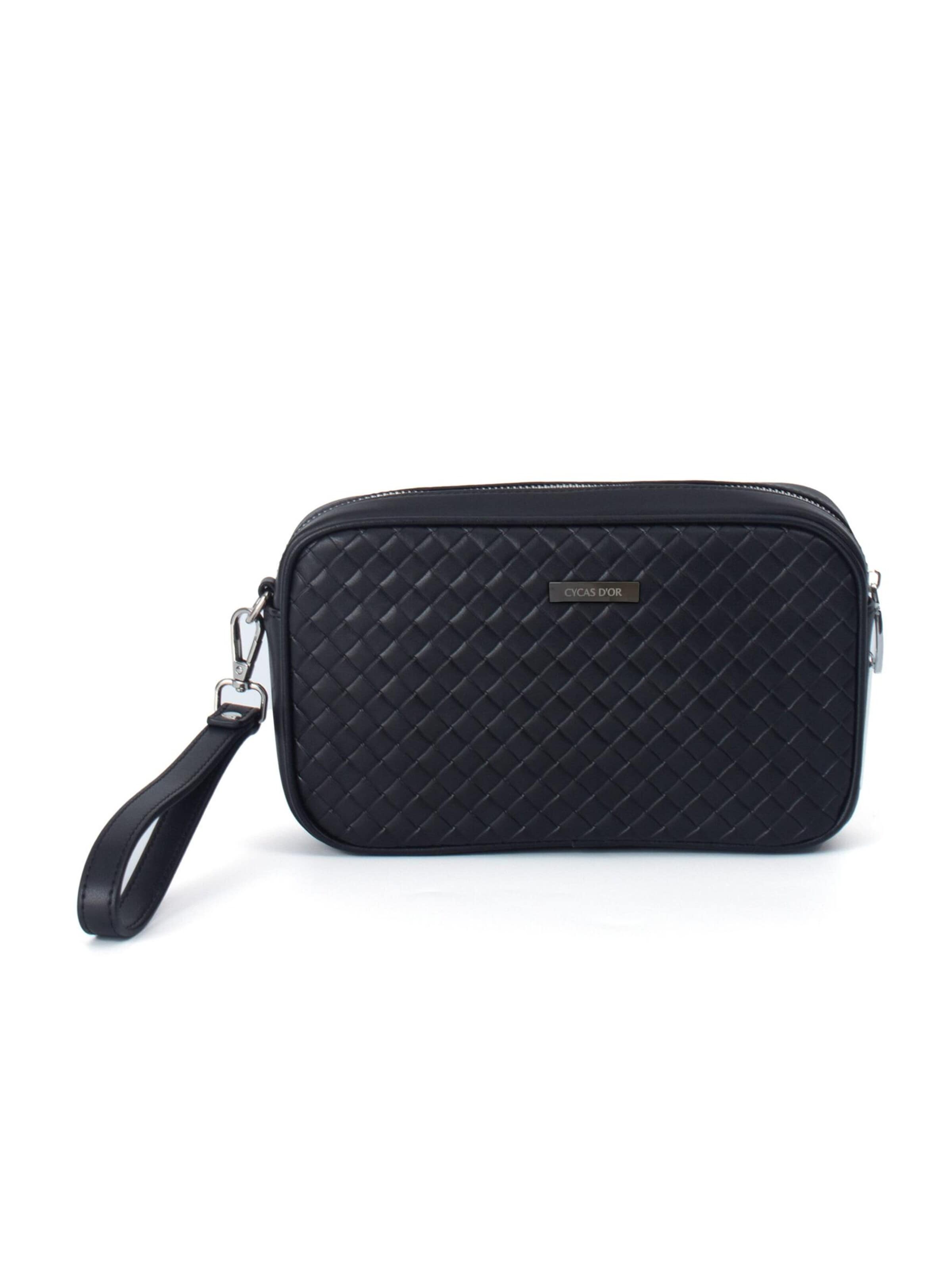 CYCAS D'OR Clutch 'LUCERAN FINGERPRINT TECH.' in Zwart: voorkant