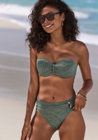 Bandeau Hauts de bikini LASCANA en vert : devant