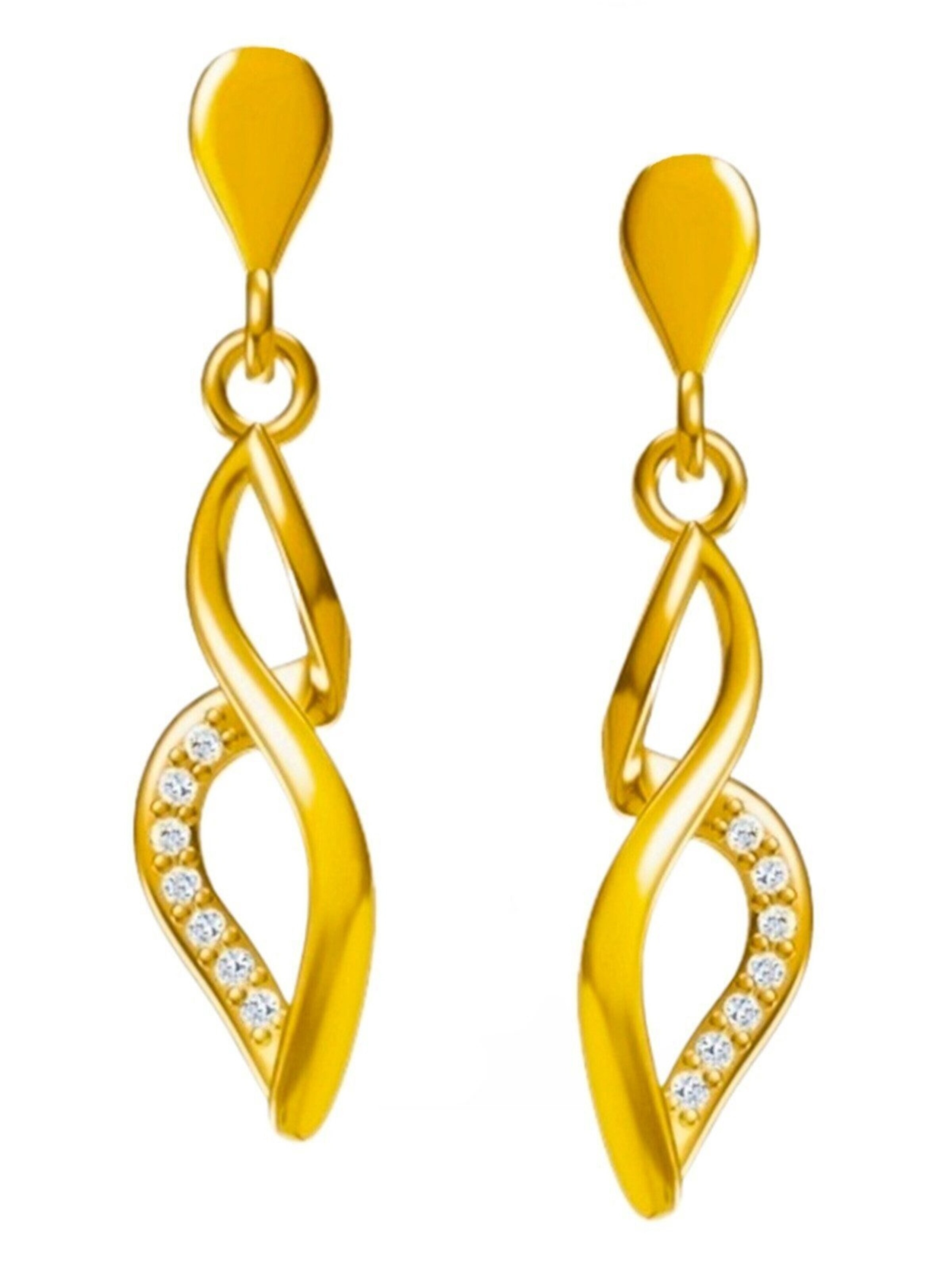 Goldene Hufeisen Earrings 'Unendlichkeit' in Gold: front