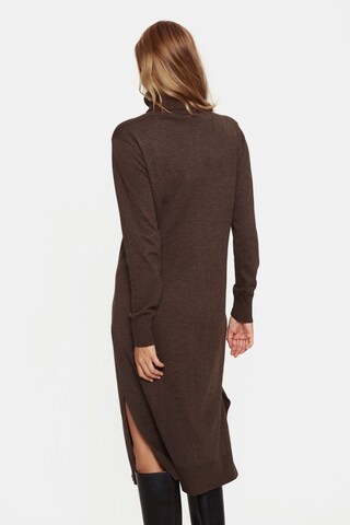 SAINT TROPEZ Knitted dress 'Mila' in Brown