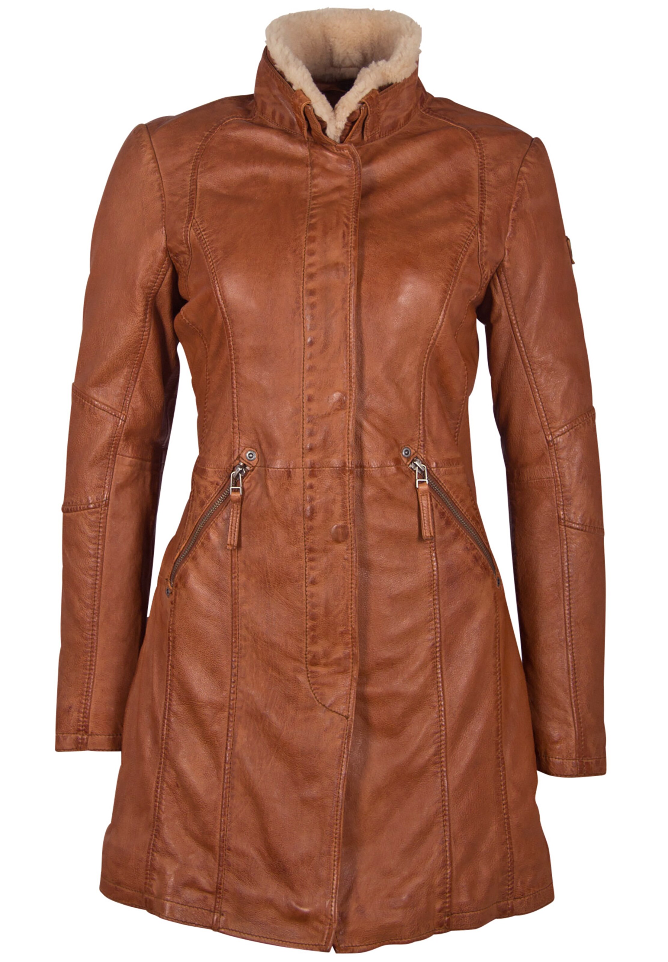 Gipsy Ledermantel Ggsilah Legv In Braun Cognac Hellbraun About You
