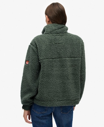 Superdry Fleece jas in Groen
