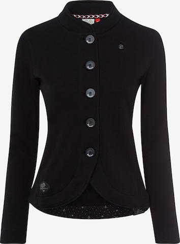 Ragwear Sweatjacke 'Avalina O' in Schwarz: Vorderseite