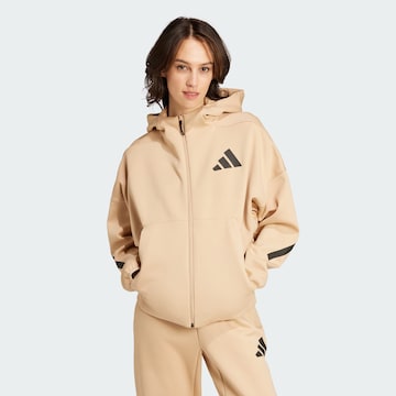 ADIDAS SPORTSWEAR Sporttrui ' adidas Z.N.E. Full-Zip Hoodie ' in Beige: voorkant