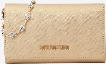 Clutch de la Love Moschino pe auriu: față