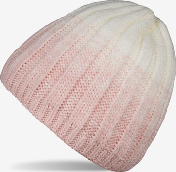 styleBREAKER Mütze 'Strickmütze Farbverlauf mit Thermo-Fleece' in Pink: Vorderseite