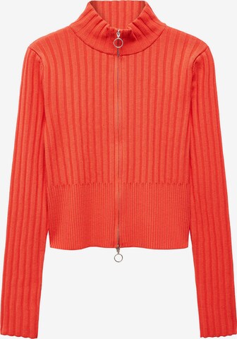 MANGO Knit Cardigan 'Teriyaki' in Red: front