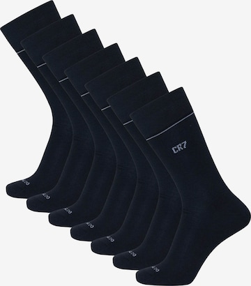 Chaussettes CR7 - Cristiano Ronaldo en noir : devant