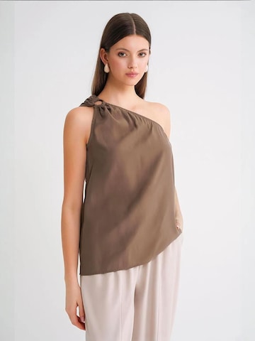 Camicia da donna di MixRay in marrone