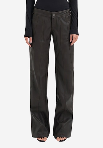 OW Collection Regular Broek 'Jade' in Zwart: voorkant