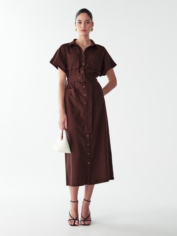 Willa Kleid 'Zel' in Braun: Vorderseite