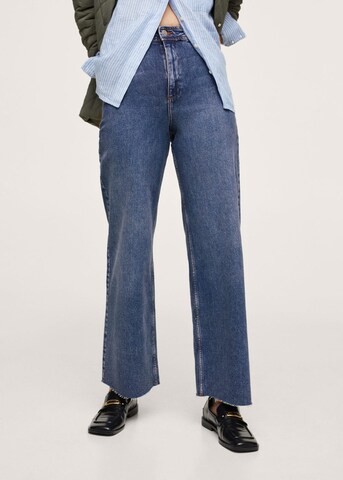 MANGO Wide leg Jeans 'Catherin' in Blauw: voorkant