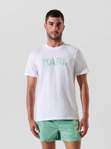 Tricou de la Karl Lagerfeld pe alb: față