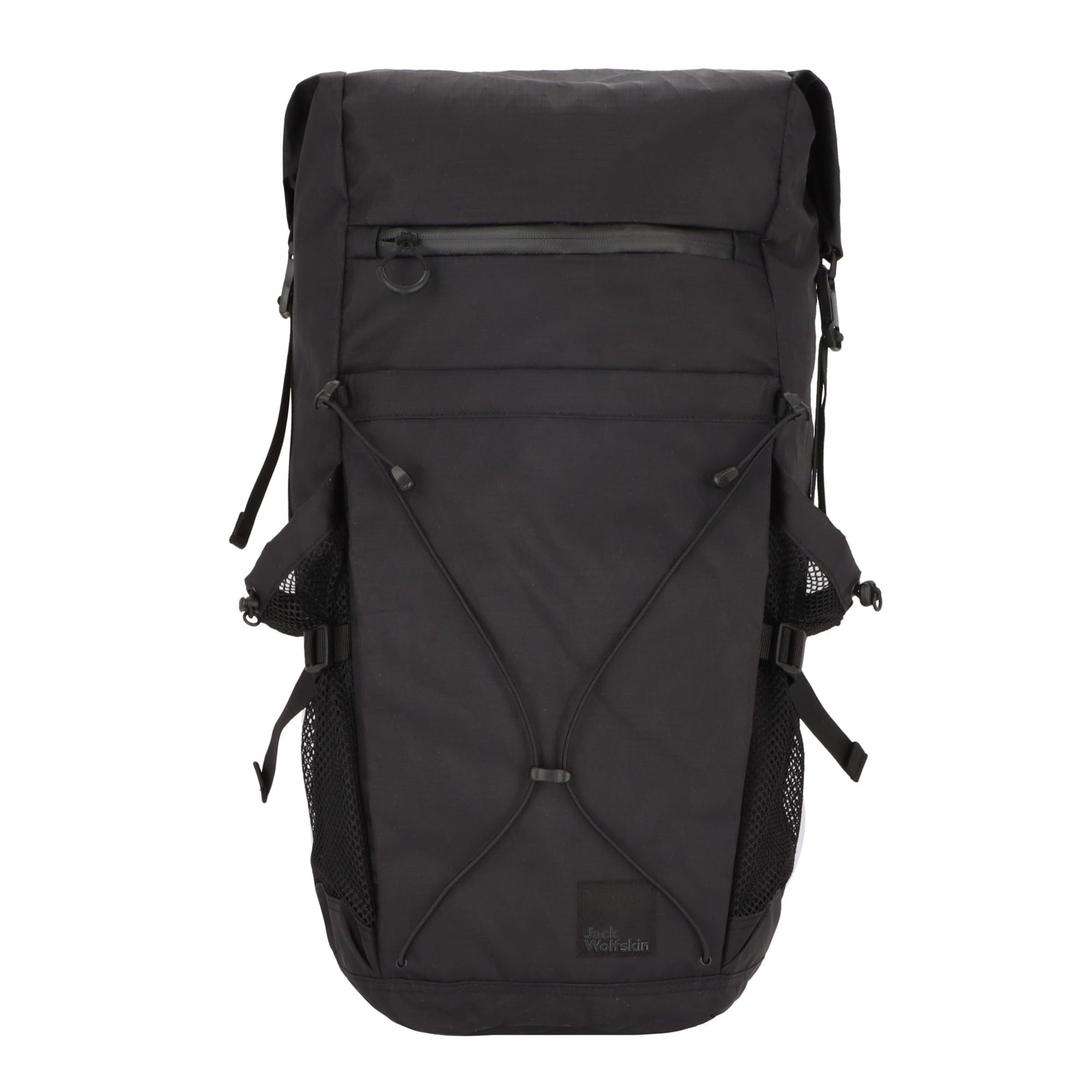 JACK WOLFSKIN Sports backpack in Black: front