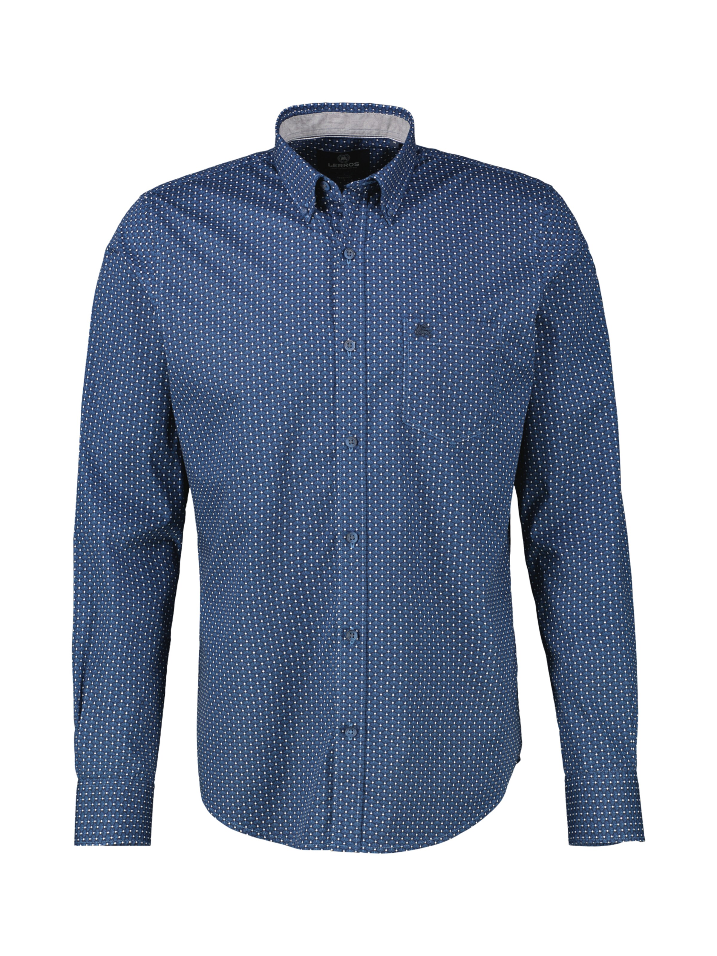 LERROS Regular fit Button Up Shirt in Blue: front