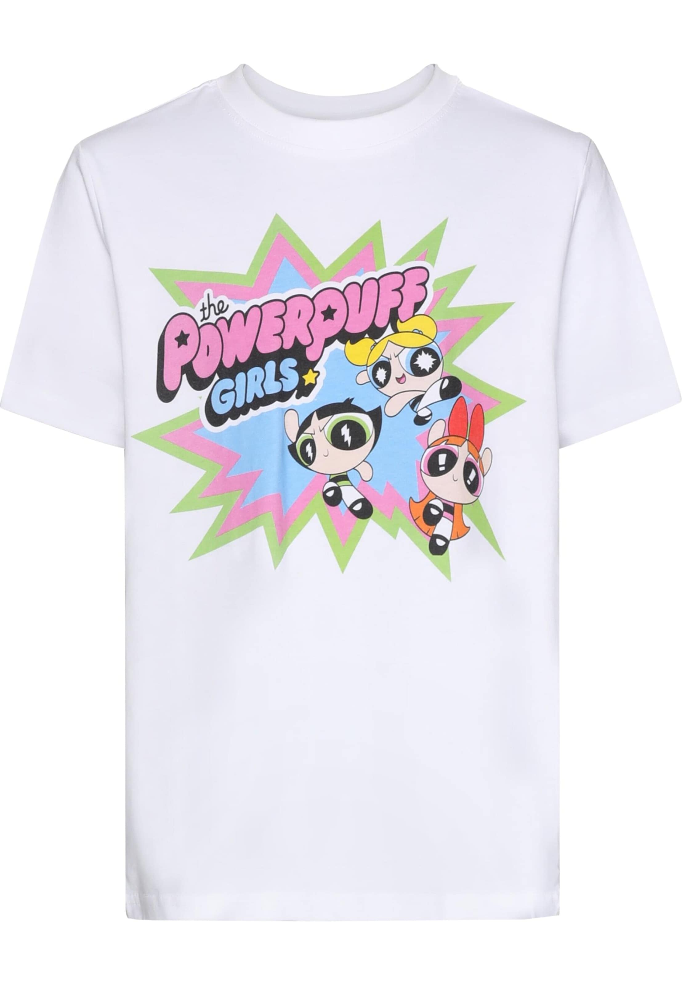 Mister Tee Tričko 'Power Puff Girls' – bílá