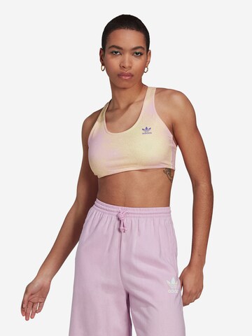 ADIDAS ORIGINALS Bralette Bra 'Allover Print' in Purple: front