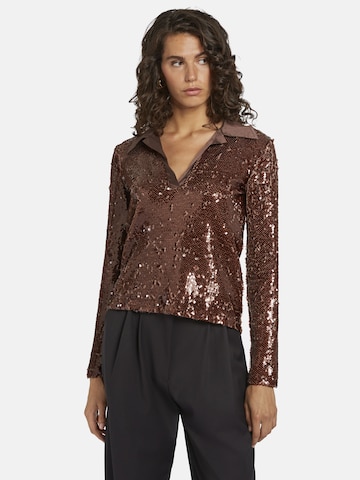Nicowa Shirt 'ORIWILO' in Bruin: voorkant