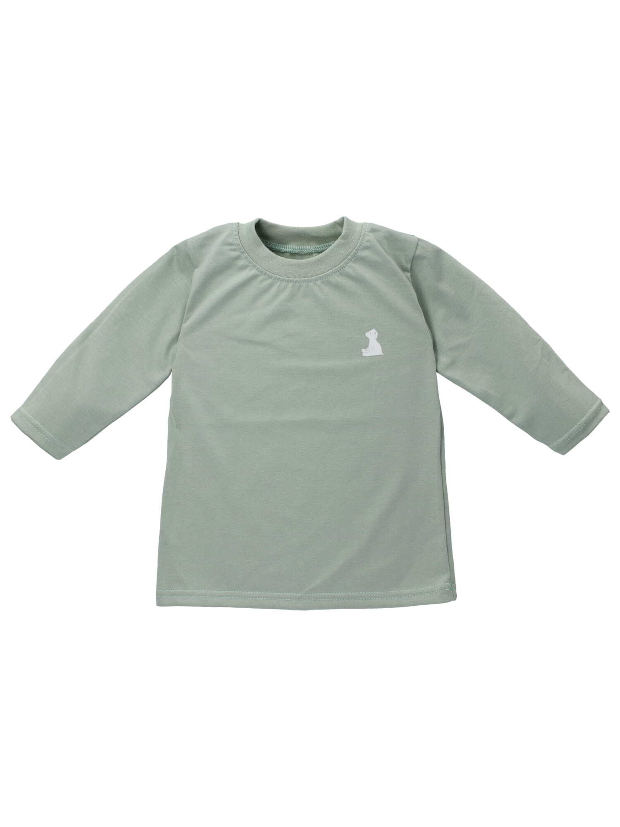 Baby Sweets Shirt 'Bruno der Eisbär' in Grün: Vorderseite