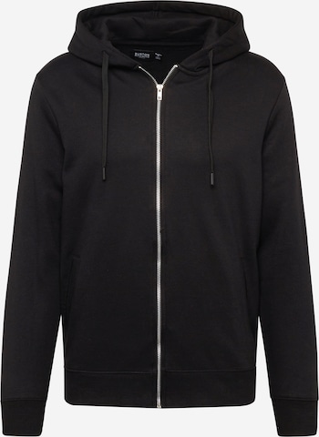 BURTON MENSWEAR LONDON - Sudadera con cremallera en negro: frente