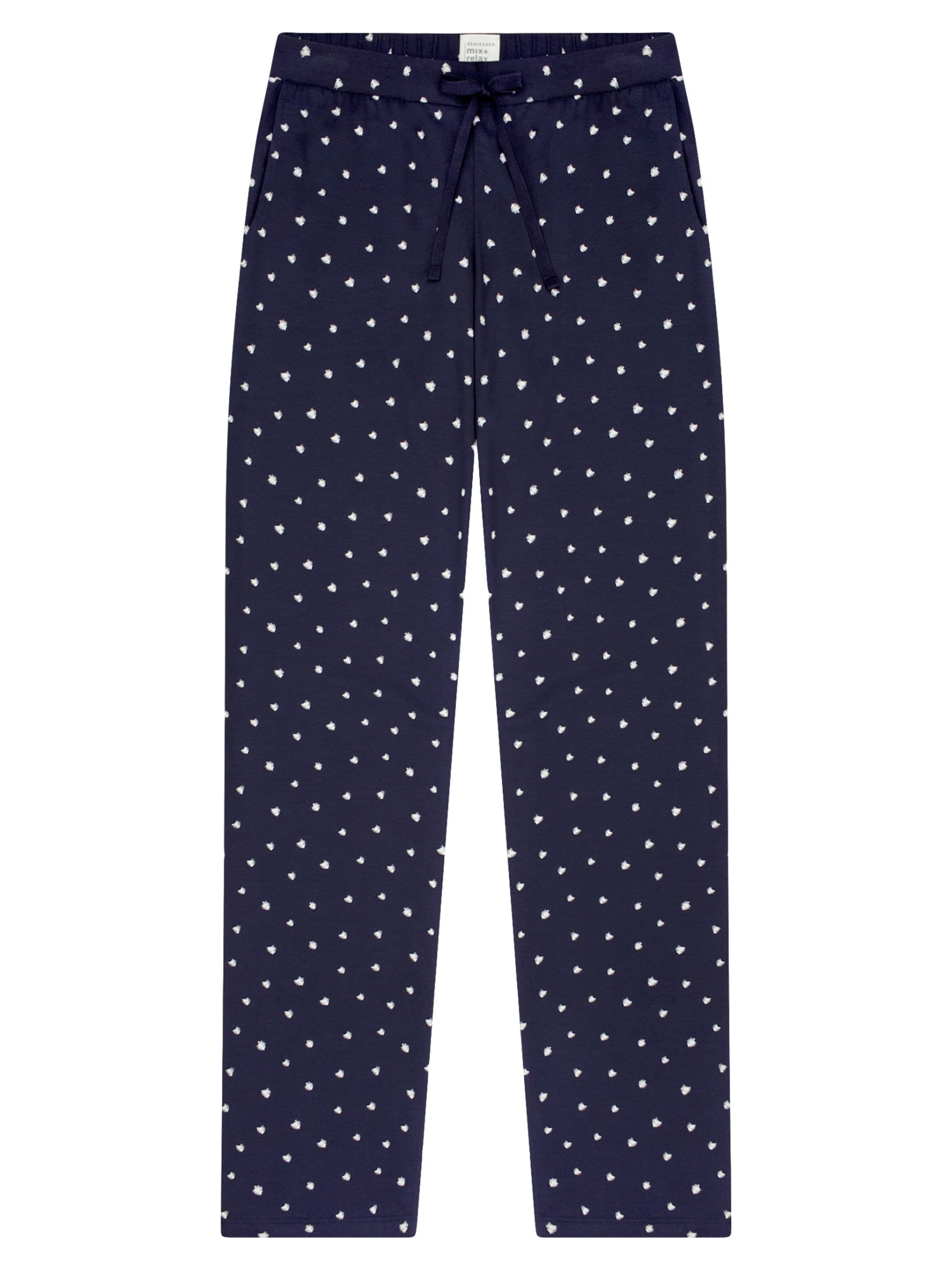 SCHIESSER Pyjamahose 'Mix & Relax'‌‌‌‌‌‌‌ in S in dunkelblau, Produktansicht