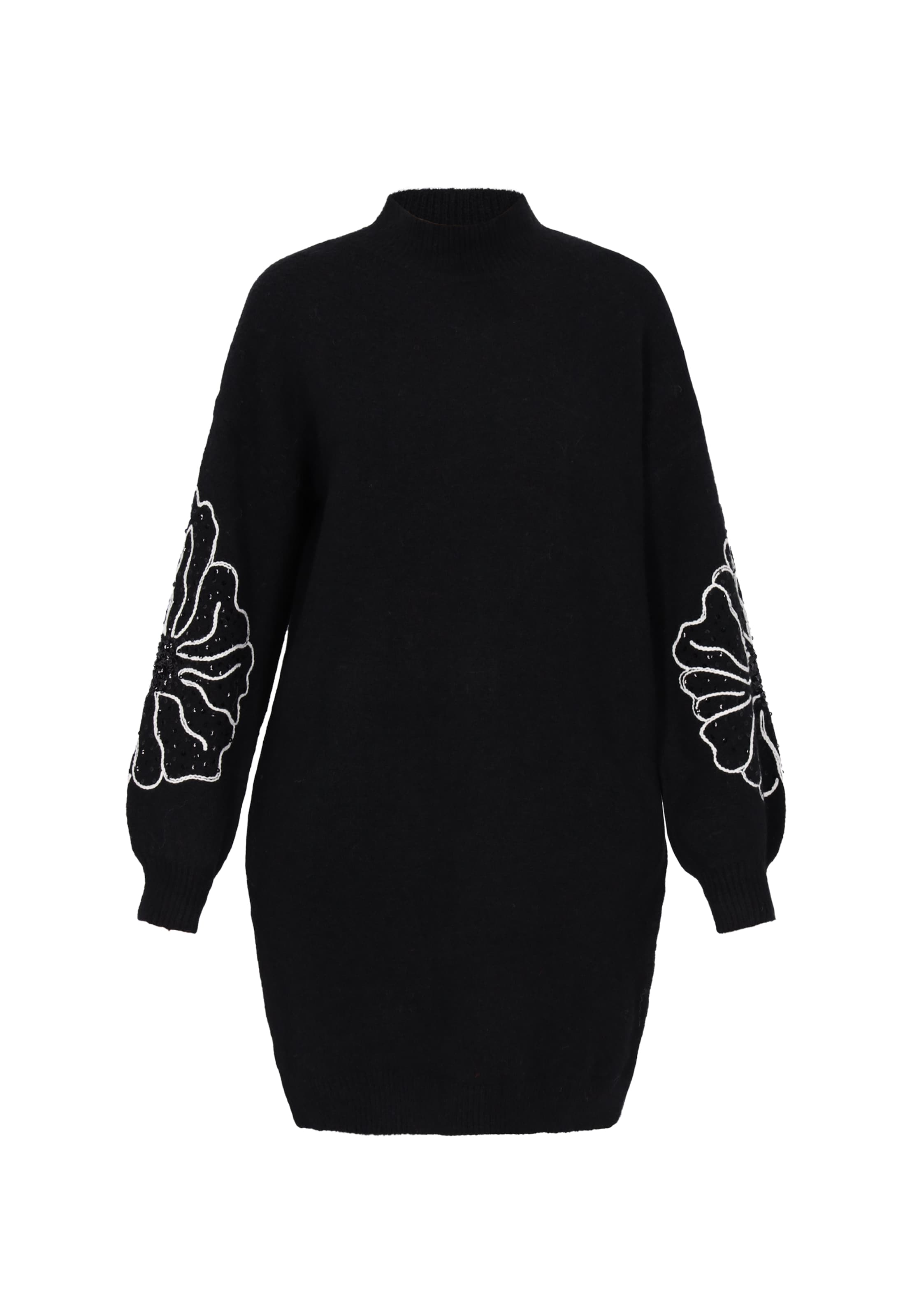 IZIA - Vestido de punto en negro: frente