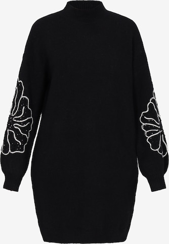 Robes en maille IZIA en noir : devant