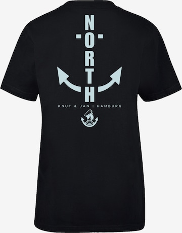 T-Shirt 'North Anker Knut & Jan Hamburg' F4NT4STIC en noir