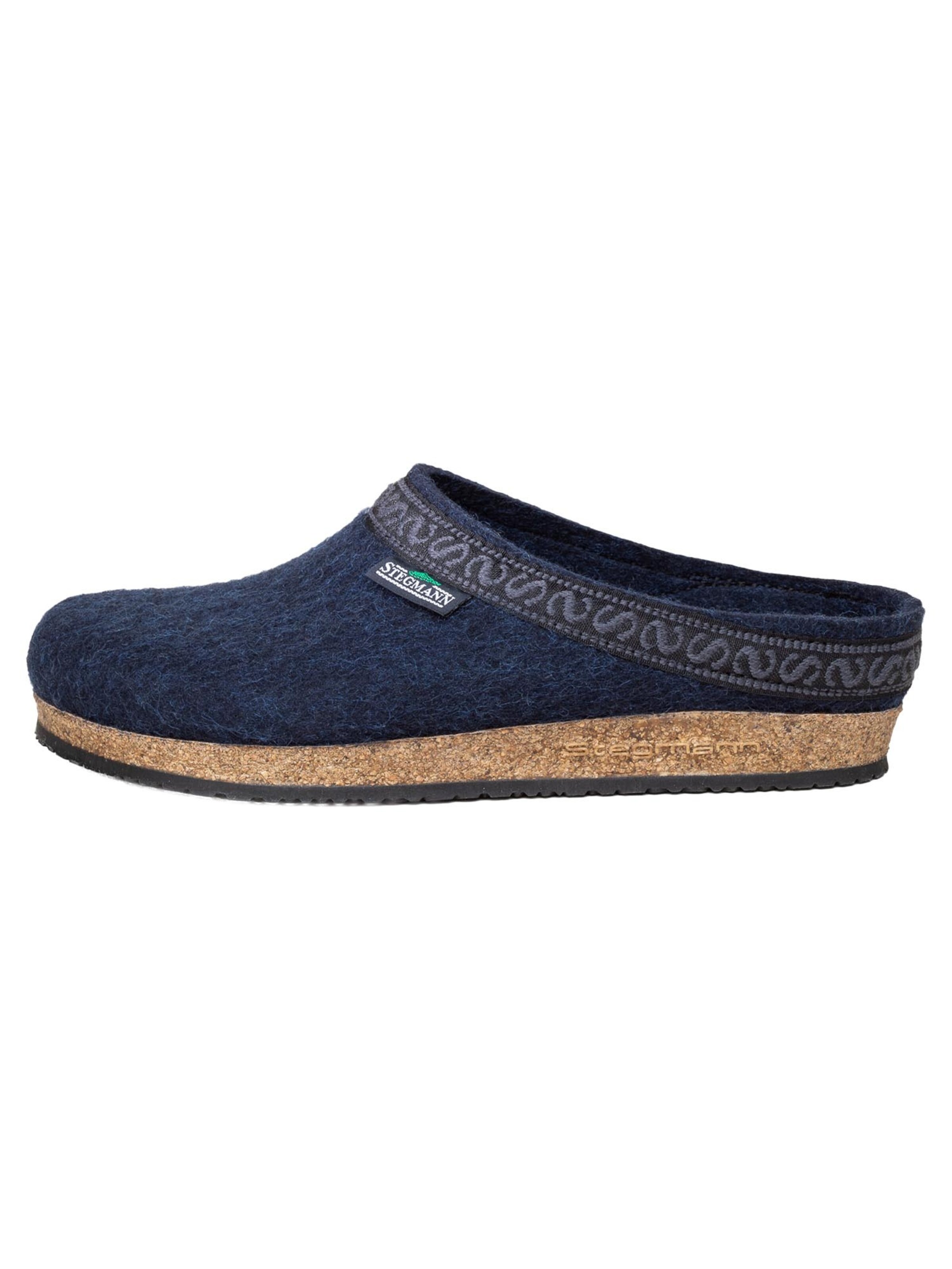 Stegmann Clogs 'Filz' in Blue: front