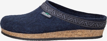Stegmann Clogs 'Filz' in Blau: Vorderseite