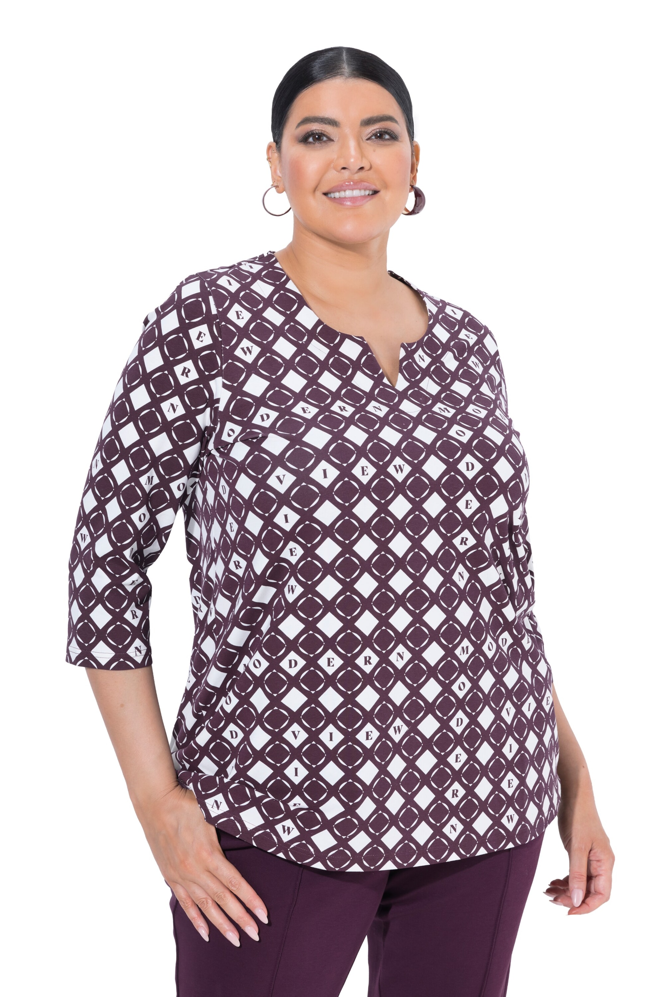 Ulla Popken Shirt in Purple: front