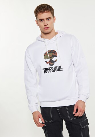 TUFFSKULL Sweatshirt in White: front