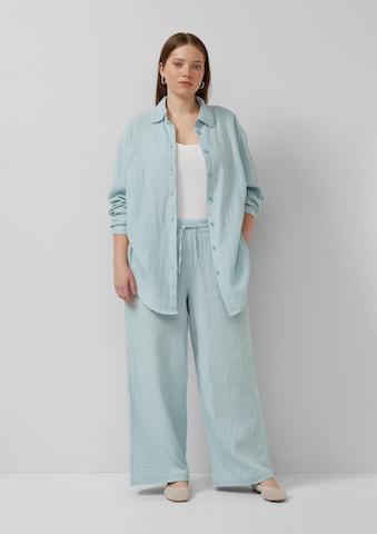 QS Wide leg Broek in Blauw